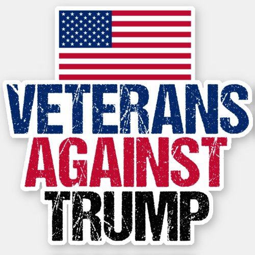 Veterans Against Trump Political American Flag Sticker