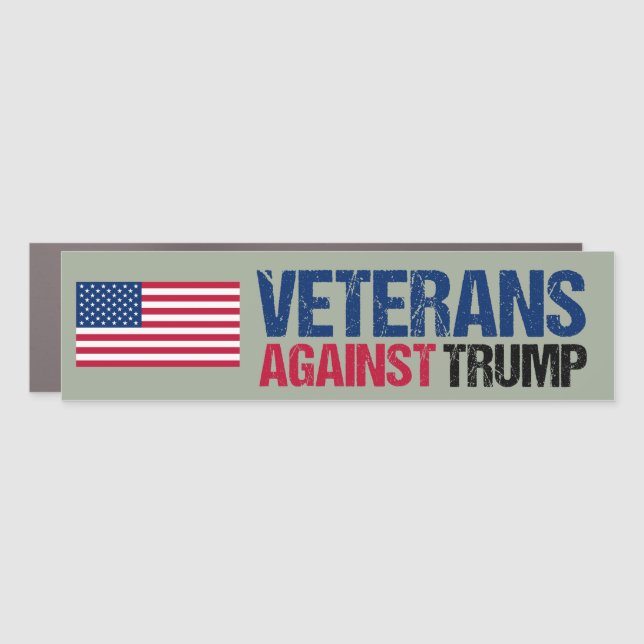 Veterans Against Trump Political Car Magnet (Front)