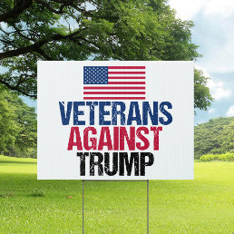 Veterans Against Trump Political Yard Sign