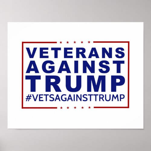 Veterans Against Trump Poster