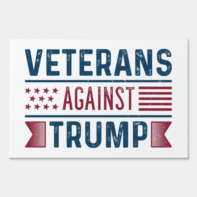 Veterans Against Trump Sign (Front)