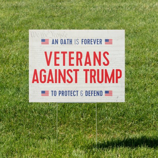 Veterans Against Trump Sign