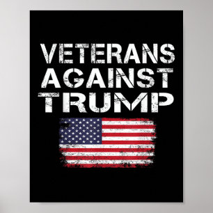 Veterans Against Trump Tee _ Military Vets Against Poster