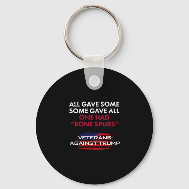 Veterans Anti-trump Draft Dodger Bone Spurs For Ve Keychain (Front)