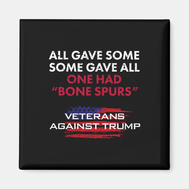 Veterans Anti-trump Draft Dodger Bone Spurs For Ve Magnet (Front)