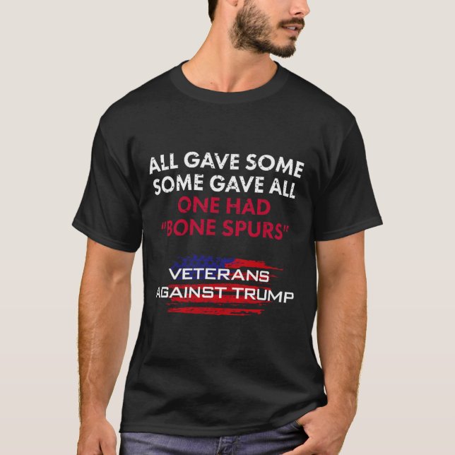 Veterans Anti-trump Draft Dodger Bone Spurs For Ve T-Shirt (Front)