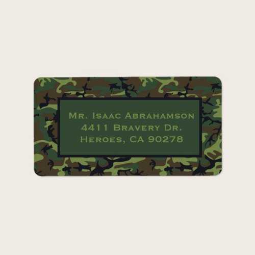 Veterans Army Military Return Address Label Veterans Army Military Return Address Label