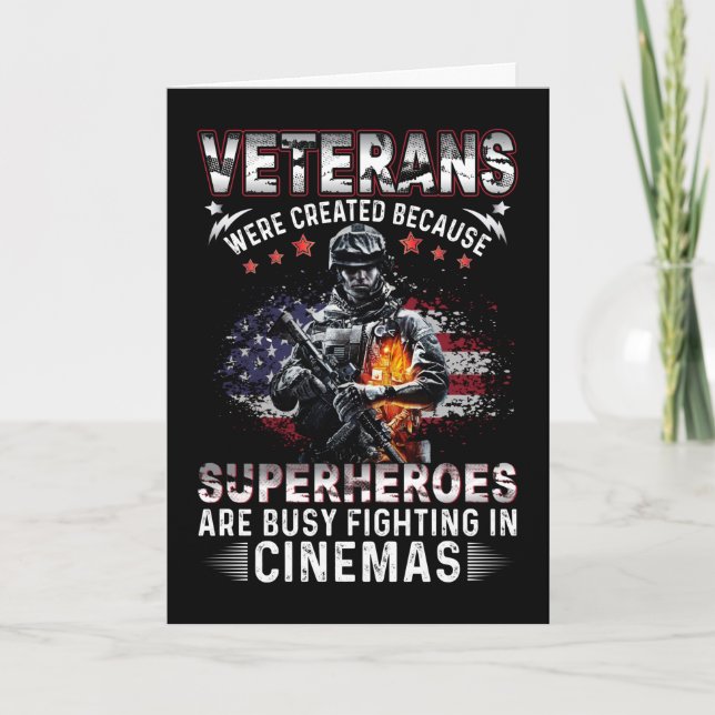 Veterans Because Superheroes Busy in Cinemas   Card (Front)