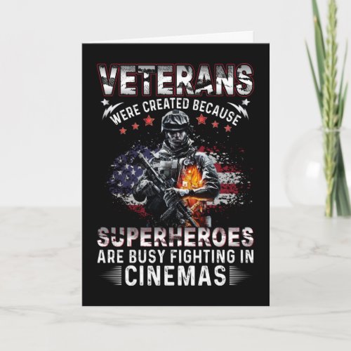 Veterans Because Superheroes Busy in Cinemas Card