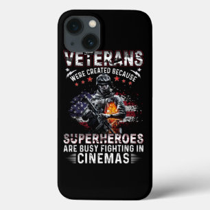 Veterans Because Superheroes Busy in Cinemas iPhone 13 Case