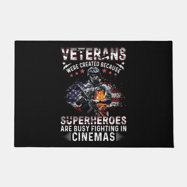 Veterans Because Superheroes Busy in Cinemas  Doormat (Front)