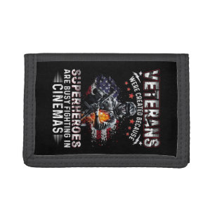 Veterans Because Superheroes Busy in Cinemas Trifold Wallet