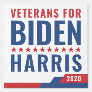 Veterans Biden Harris 2020 Presidential Election Sign