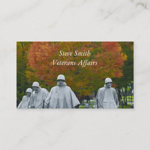 Customizable Veterans Business Card