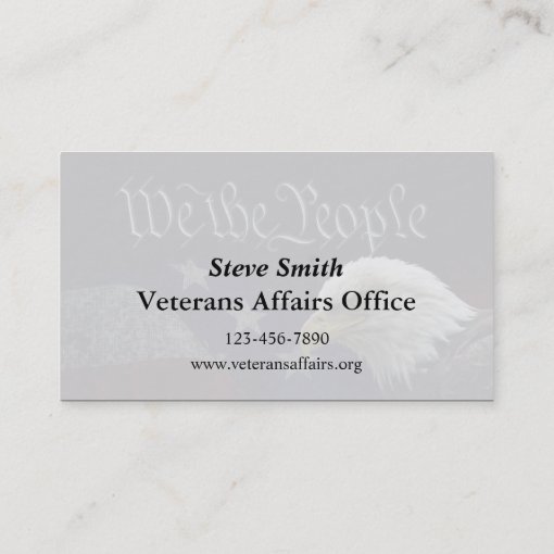 Veterans Business Card | Zazzle