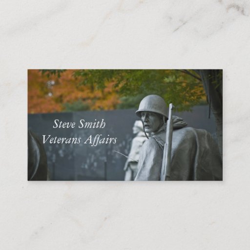 Customizable Veterans Business Card Template