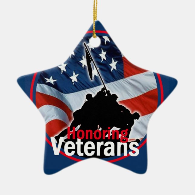 Veterans Ceramic Ornament (Front)