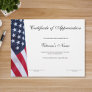 Veteran's Certificate of Appreciation