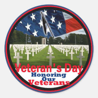 Veterans Classic Round Sticker