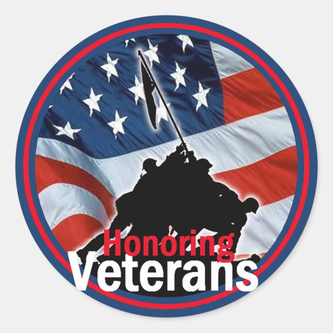 Veterans Classic Round Sticker | Zazzle
