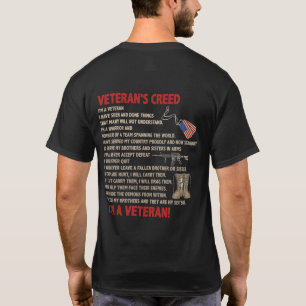 Veteran's creed I'm a veteran Proudly now Standby T-Shirt