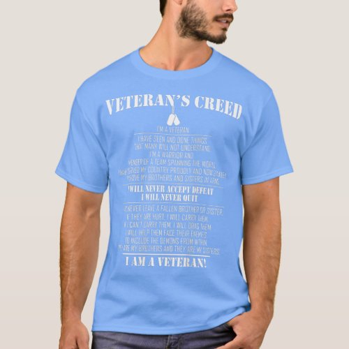 Veterans creed Im a veteran  T_Shirt