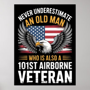 Veterans Day 2025, 101st Airborne Eagle American Poster