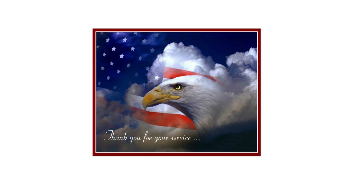Veterans Day American Flag And Eagle Postcard Zazzle Com