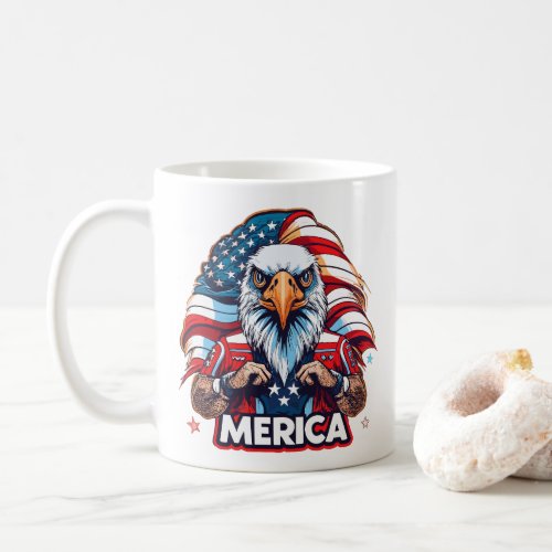 Veterans Day American Flag Merica Patriotic Eagle Coffee Mug