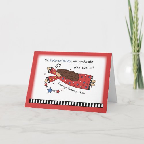 Veterans Day Angel Thank You Card