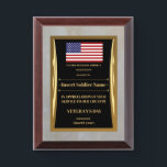 Veterans Day Appreciation Plaque<br><div class="desc">Veterans Day Appreciation Plaque to be offered with the occasion of Veterans Day. It is designed for you by zigzagcolours on www.zazzle.com. Best buy</div>
