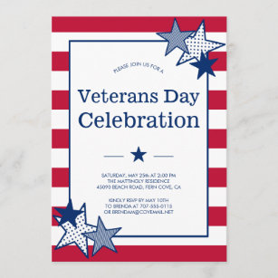 Veterans day school invitation