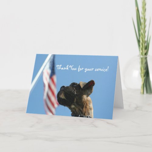 Veterans Day Boxer puppy greeting card