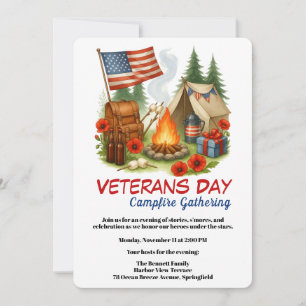 Veterans Day   Campfire Gathering Invitation