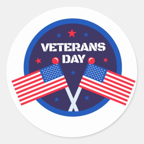 Veterans Day Classic Round Sticker