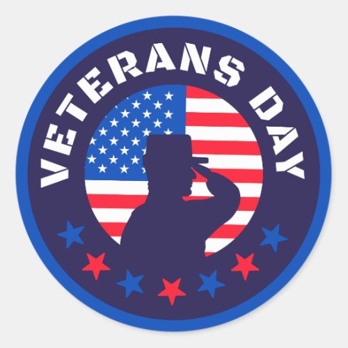 Veterans Day Classic Round Sticker