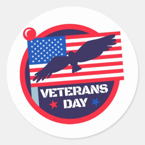 Veterans Day Classic Round Sticker