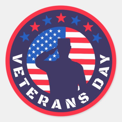 Veterans Day Classic Round Sticker