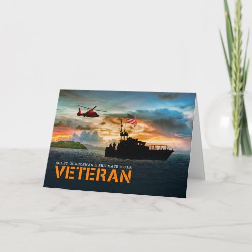 Veterans Day Coast Guardsman Holiday Card