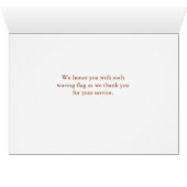 Veterans Day, Flags at Sunset Cards (Inside Horizontal (Bottom))