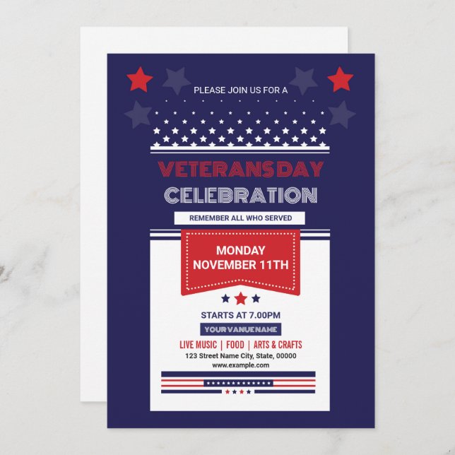 Veterans Day Flyer Template (Front/Back)
