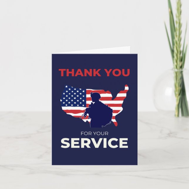 Veterans Day Gratitude and Honor Thank You Card (Front)