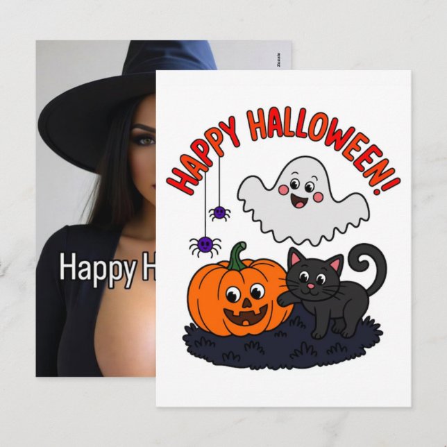 Veterans Day, Halloween, and Christmas 2025  Holiday Postcard (Front/Back)