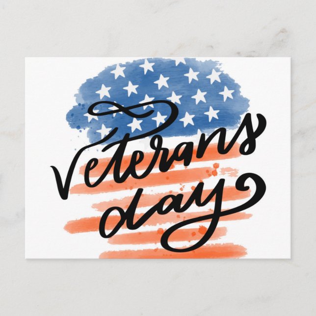 Veterans Day  Holiday Postcard (Front)