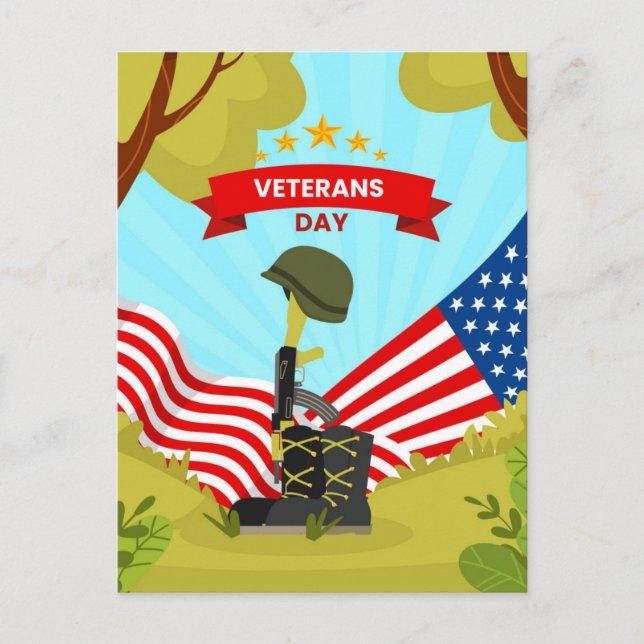 Veterans Day  Holiday Postcard (Front)