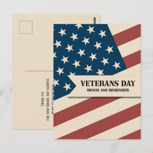 Veterans Day - Honor And Remember Postcard