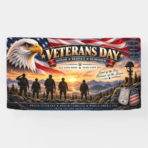 Veterans Day Honor Respect Remember Patriotic Banner