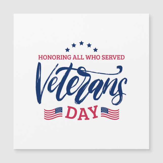 Veterans Day - Honoring all who served  (Front)