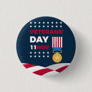 Veterans Day - Honoring all who served Button