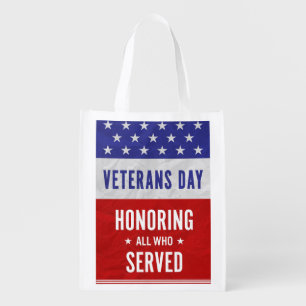Veterans Day - Honoring all who served  Grocery Bag